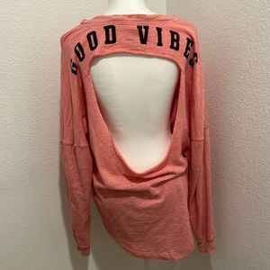 Victoria secret pink good vibes open back top